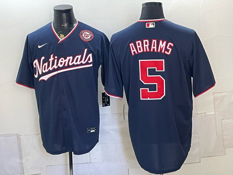 Men Washington Nationals #5 Abrams blue Nike MLB 2026 jersey 0826002->washington nationals->MLB Jersey